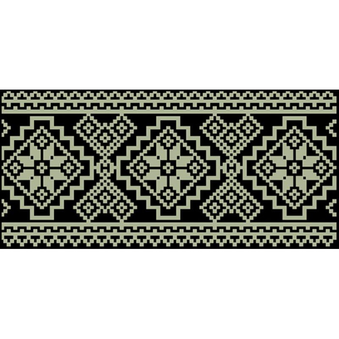 КЛ106шЧ1301i Барвиста вишиванка Набір для вишивки друкованим хрестиком - Клатч Мережка 21x13 см шовк, чорний