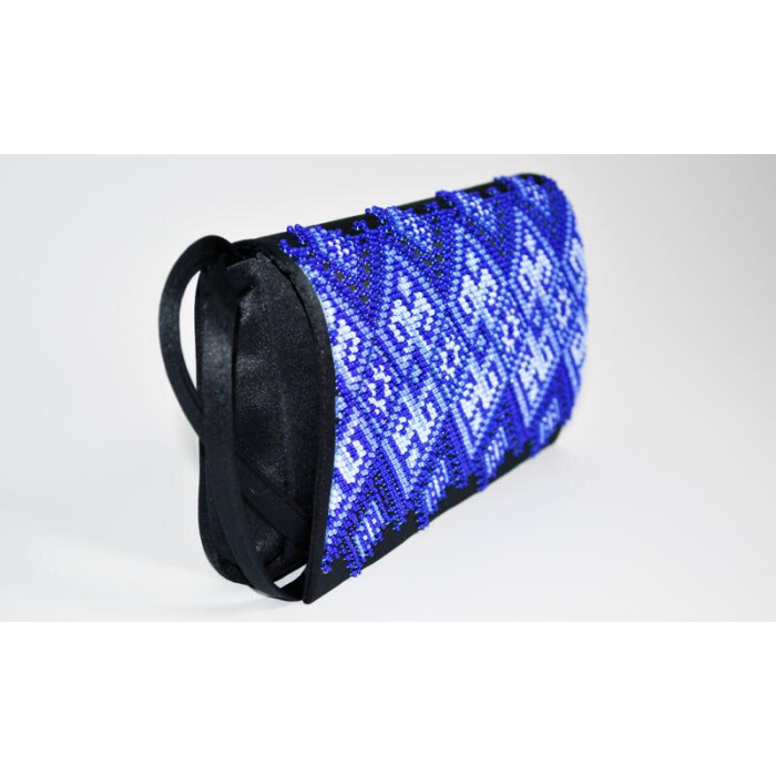 КЛ107шЧ1301 Барвиста вишиванка Заготовка для вишивки - Клатч Берегиня 21x13 см шовк, чорний