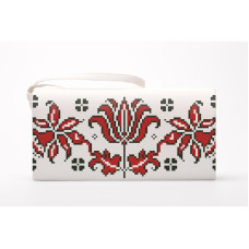 КЛ108кМ1301i Барвиста вишиванка Набір для вишивки друкованим хрестиком - Клатч Дерево життя 21x13 см атлас, бежевий