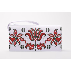 КЛ108шБ1301 Барвиста вишиванка Заготовка для вишивки - Клатч Дерево життя 21x13 см шовк, білий