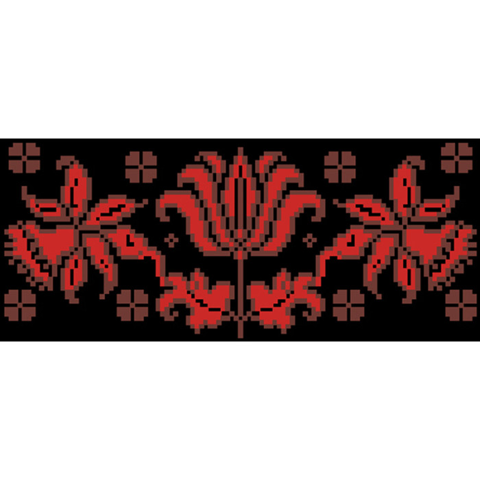 КЛ108шЧ1301i Барвиста вишиванка Набір для вишивки друкованим хрестиком - Клатч Дерево життя 21x13 см шовк, чорний