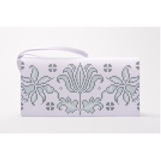 КЛ109кБ1301i Барвиста вишиванка Набір для вишивки друкованим хрестиком - Клатч Дерево життя 21x13 см атлас, білий