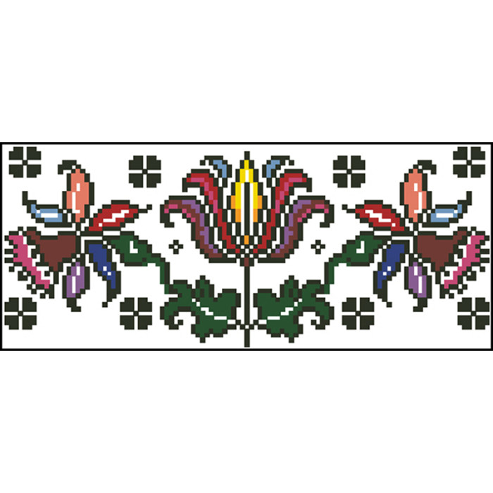 КЛ112кБ1301k Барвиста вишиванка Набір для вишивки бісером - Клатч Дерево життя 21x13 см атлас, білий