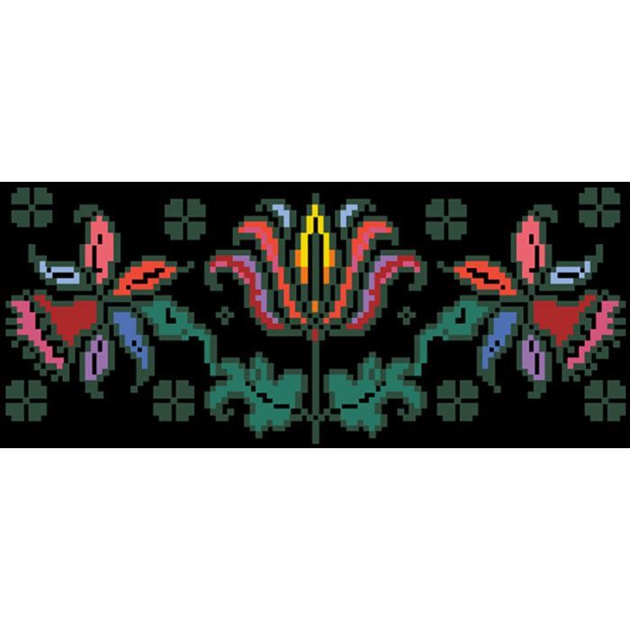 КЛ112кЧ1301k Барвиста вишиванка Набір для вишивки бісером - Клатч Дерево життя 21x13 см атлас, чорний