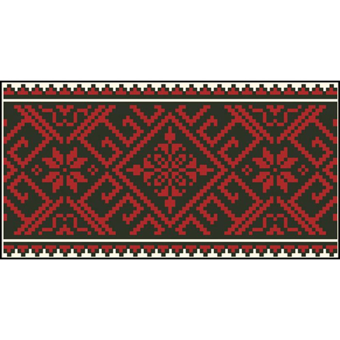 КЛ113кМ1301i Барвиста вишиванка Набір для вишивки друкованим хрестиком - Клатч Західне Поділля 21x13 см атлас, бежевий