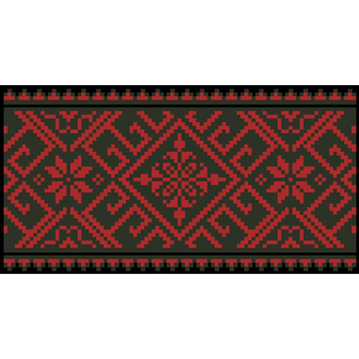 КЛ113лЧ1301i Барвиста вишиванка Набір для вишивки друкованим хрестиком - Клатч Західне Поділля 21x13 см льон, чорний