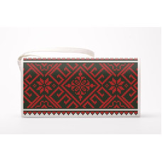 КЛ113лМ1301i Барвиста вишиванка Набір для вишивки друкованим хрестиком - Клатч Західне Поділля 21x13 см льон, бежевий