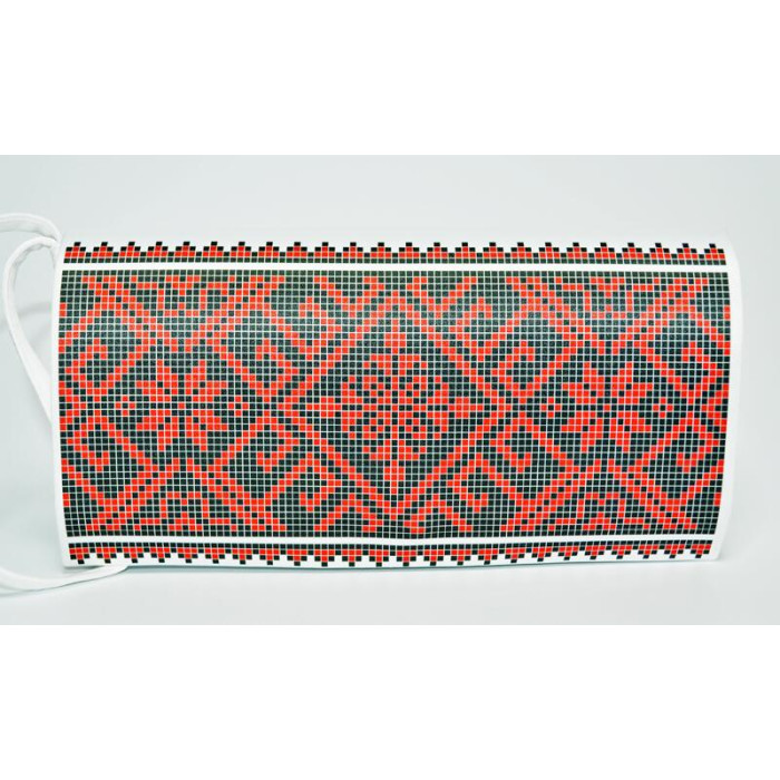 КЛ113шБ1301i Барвиста вишиванка Набір для вишивки друкованим хрестиком - Клатч Західне Поділля 21x13 см шовк, білий