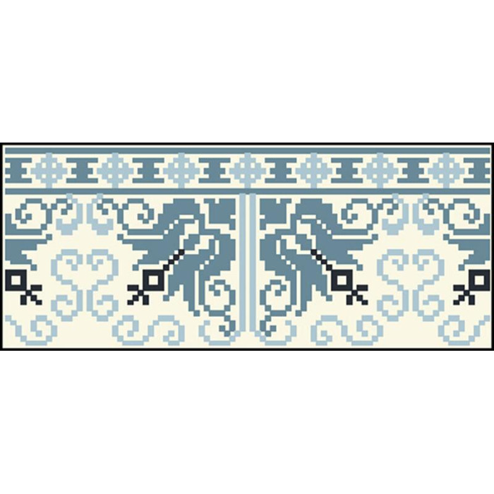 КЛ116шМ1301i Барвиста вишиванка Набір для вишивки друкованим хрестиком - Клатч Ніжний орнамент 21x13 см шовк, бежевий