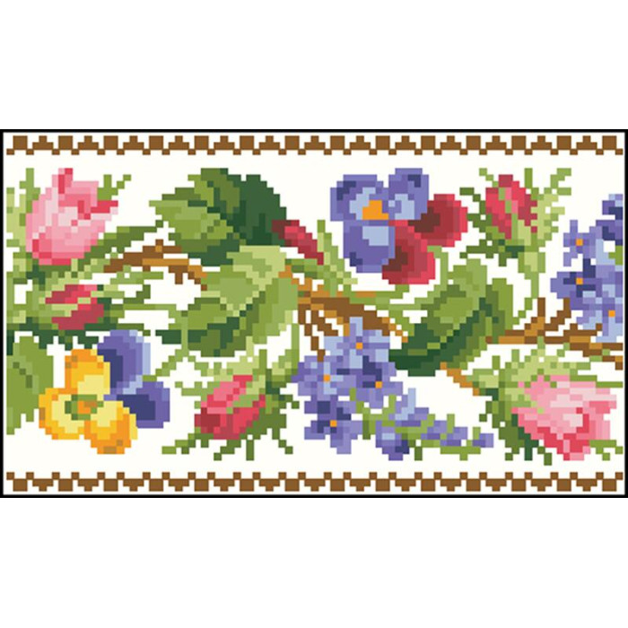 КЛ117кБ1301i Барвиста вишиванка Набір для вишивки друкованим хрестиком - Клатч Колоритні братки 21x13 см атлас, білий