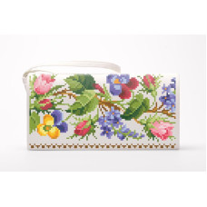 КЛ117кМ1301k Барвиста вишиванка Набір для вишивки бісером - Клатч Колоритні братки 21x13 см атлас, бежевий