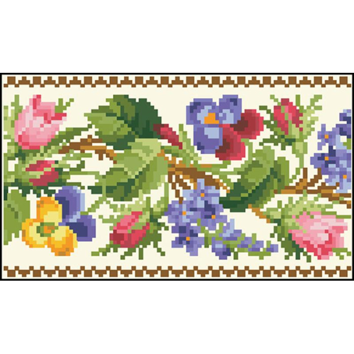 КЛ117кМ1301k Барвиста вишиванка Набір для вишивки бісером - Клатч Колоритні братки 21x13 см атлас, бежевий