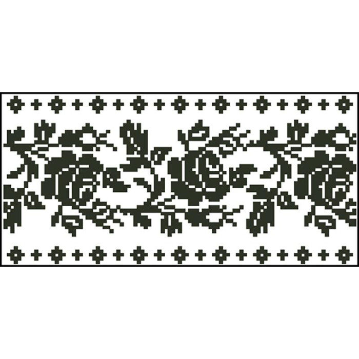 КЛ118дБ1301i Барвиста вишиванка Набір для вишивки друкованим хрестиком - Клатч Сокальська троянда 21x13 см домоткане полотно, білий