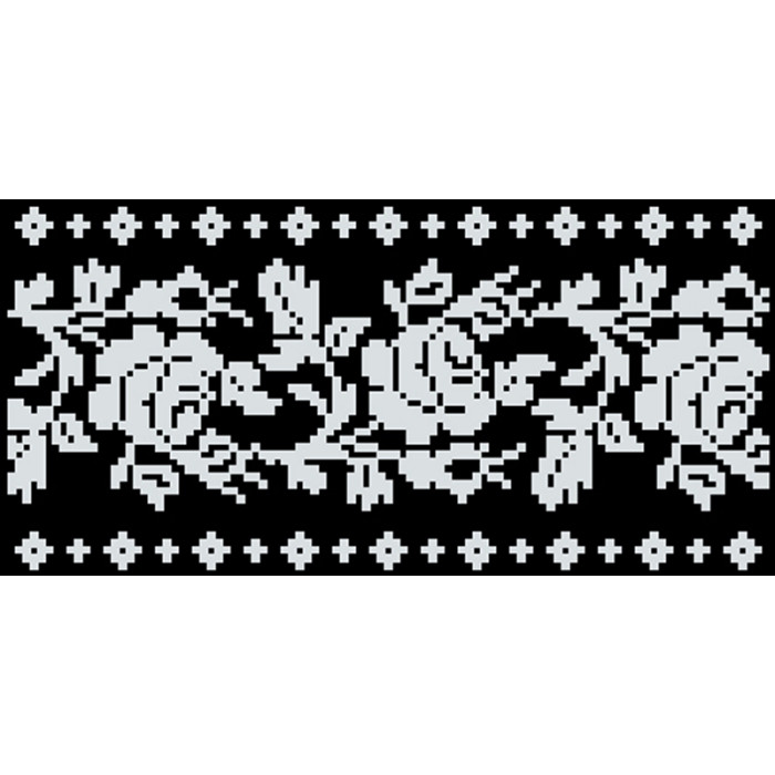 КЛ118дЧ1301i Барвиста вишиванка Набір для вишивки друкованим хрестиком - Клатч Сокальська троянда 21x13 см домоткане полотно, чорний