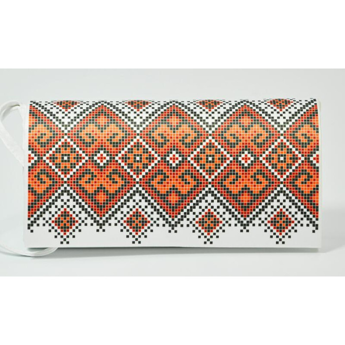 КЛ120хБ1301 Барвиста вишиванка Заготовка для вишивки - Клатч Берегиня 21x13 см батист, білий