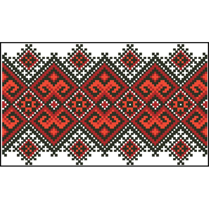 КЛ120лБ1301k Барвиста вишиванка Набір для вишивки бісером - Клатч Берегиня 21x13 см льон, білий