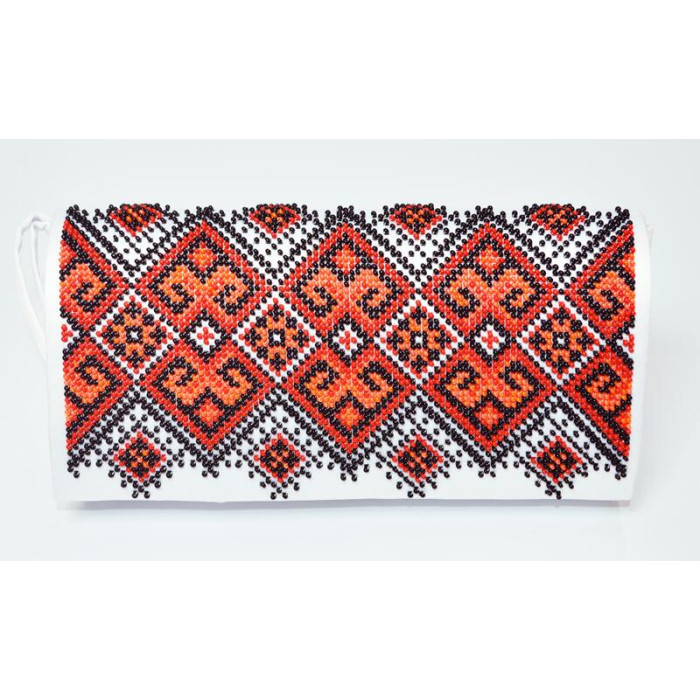 КЛ120пБ1301i Барвиста вишиванка Набір для вишивки друкованим хрестиком - Клатч Берегиня 21x13 см габардин, білий