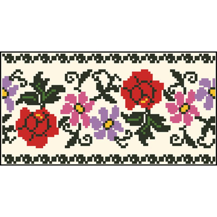 КЛ121шМ1301i Барвиста вишиванка Набір для вишивки друкованим хрестиком - Клатч Калина 21x13 см шовк, бежевий