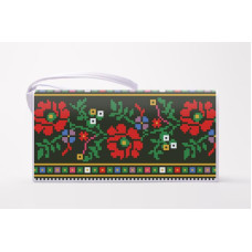 КЛ123хМ1301 Барвиста вишиванка Заготовка для вишивки - Клатч Борщівська 21x13 см батист, бежевий