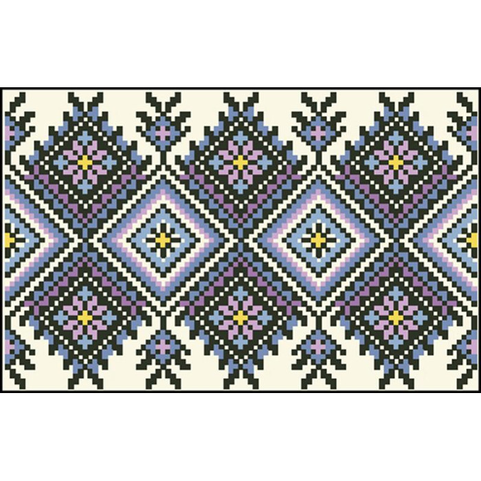 КЛ125кМ1301i Барвиста вишиванка Набір для вишивки друкованим хрестиком - Клатч Загадкова 21x13 см атлас, бежевий