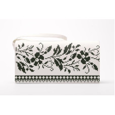 КЛ126хМ1301 Барвиста вишиванка Заготовка для вишивки - Клатч Сокальська квітка 21x13 см батист, бежевий