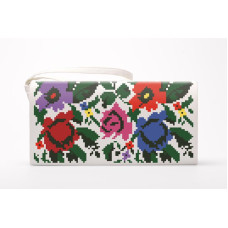 КЛ127шМ1301k Барвиста вишиванка Набір для вишивки бісером - Клатч Борщівська 21x13 см шовк, бежевий