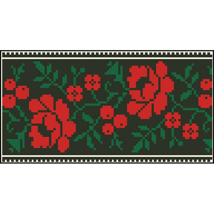 КЛ128кМ1301i Барвиста вишиванка Набір для вишивки друкованим хрестиком - Клатч Борщівська 21x13 см атлас, бежевий