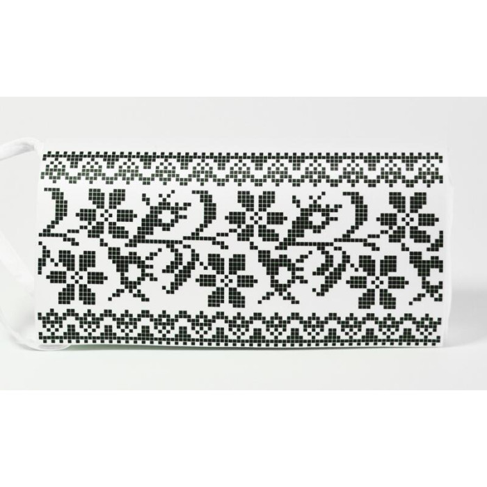 КЛ129пБ1301i Барвиста вишиванка Набір для вишивки друкованим хрестиком - Клатч Сокальська братки 21x13 см габардин, білий