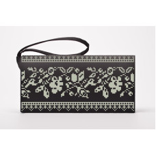КЛ131дЧ1301 Барвиста вишиванка Заготовка для вишивки - Клатч Сокальська мрія 21x13 см домоткане полотно, чорний