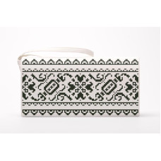 КЛ132кМ1301 Барвиста вишиванка Заготовка для вишивки - Клатч Сокальська святкова 21x13 см атлас, бежевий