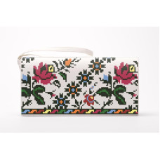 КЛ133кМ1301 Барвиста вишиванка Заготовка для вишивки - Клатч Сокальська весільна 21x13 см атлас, бежевий