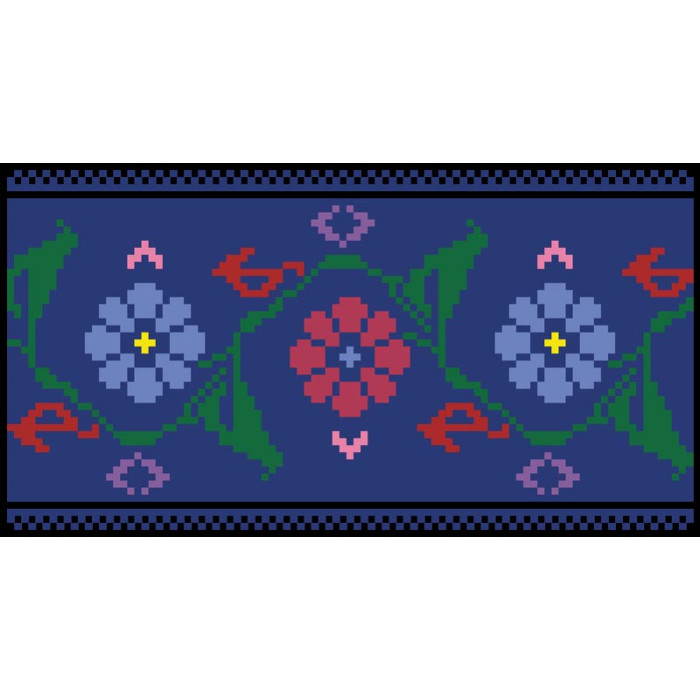 КЛ135хЧ1301 Барвиста вишиванка Заготовка для вишивки - Клатч Борщівський край 21x13 см батист, чорний