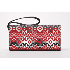 КЛ136шЧ1301 Барвиста вишиванка Заготовка для вишивки - Клатч Мамине благословення 21x13 см шовк, чорний