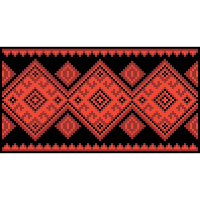 КЛ137шЧ1301 Барвиста вишиванка Заготовка для вишивки - Клатч На долю 21x13 см шовк, чорний