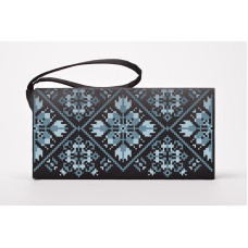 КЛ139шЧ1301 Барвиста вишиванка Заготовка для вишивки - Клатч Мами оберіг 21x13 см шовк, чорний