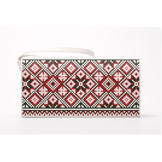 КЛ143кМ1301 Барвиста вишиванка Заготовка для вишивки - Клатч Зоряна ніч 21x13 см атлас, бежевий