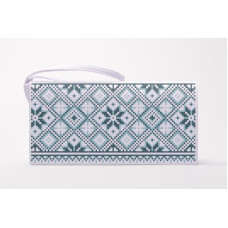 КЛ144хБ1301 Барвиста вишиванка Заготовка для вишивки - Клатч Зоряна ніч 21x13 см батист, білий