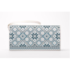 КЛ144кМ1301 Барвиста вишиванка Заготовка для вишивки - Клатч Зоряна ніч 21x13 см атлас, бежевий