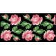 КЛ168кЧ1301i Барвиста вишиванка Набір для вишивки друкованим хрестиком - Клатч Ніжні троянди 21x13 см атлас, чорний