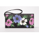 КЛ170дЧ1301i Барвиста вишиванка Набір для вишивки друкованим хрестиком - Клатч Анемони 21x13 см домоткане полотно, чорний