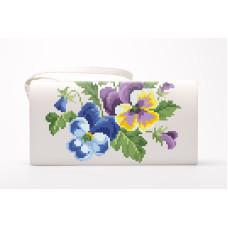 КЛ171лМ1301i Барвиста вишиванка Набір для вишивки друкованим хрестиком - Клатч Братки 21x13 см льон, бежевий