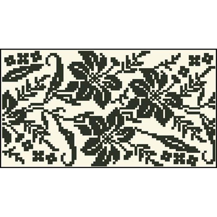 КЛ185дМ1301i Барвиста вишиванка Набір для вишивки друкованим хрестиком - Клатч Лілії. Орнамент 21x13 см домоткане полотно, бежевий