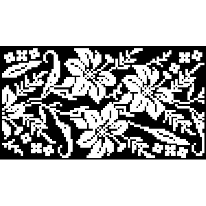 КЛ185кЧ1301i Барвиста вишиванка Набір для вишивки друкованим хрестиком - Клатч Лілії. Орнамент 21x13 см атлас, чорний