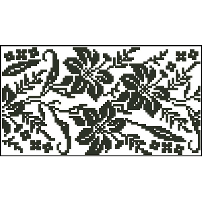 КЛ185лБ1301i Барвиста вишиванка Набір для вишивки друкованим хрестиком - Клатч Лілії. Орнамент 21x13 см льон, білий