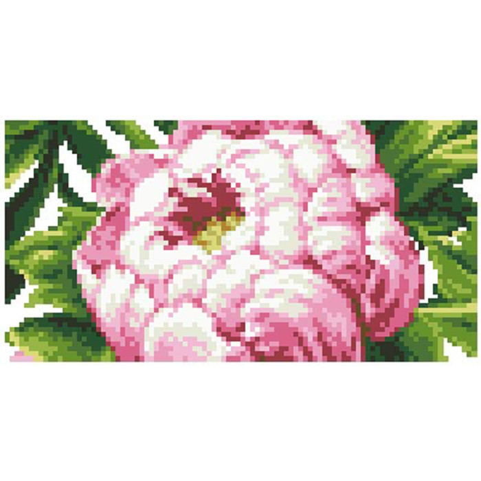 КЛ188хБ1301 Барвиста вишиванка Заготовка для вишивки - Клатч Пишні піони 21x13 см батист, білий