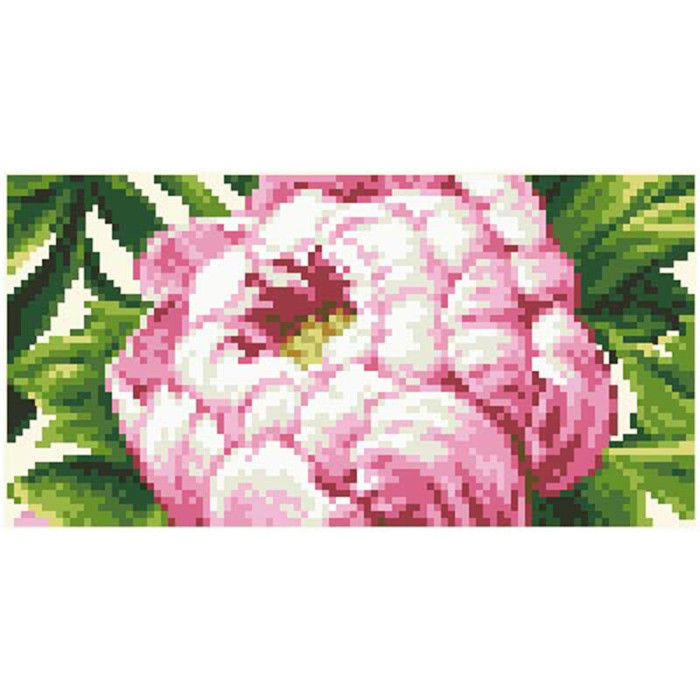 КЛ188шМ1301k Барвиста вишиванка Набір для вишивки бісером - Клатч Пишні піони 21x13 см шовк, бежевий