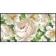 КЛ190лЧ1301i Барвиста вишиванка Набір для вишивки - Клатч Білі мальви і троянди 21x13 см льон, чорний