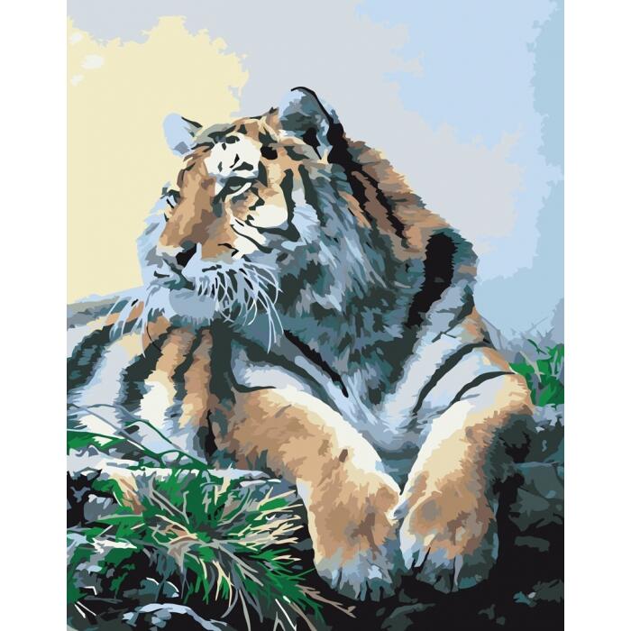 KHO2460 Гордий тигр. Ideyka. Картина за номерами (Ідейка КНО2460)