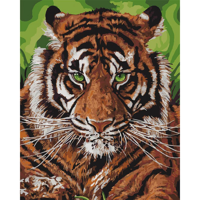 KHO4143 Непереможний тигр. Ideyka. Картина за номерами (Ідейка КНО4143)
