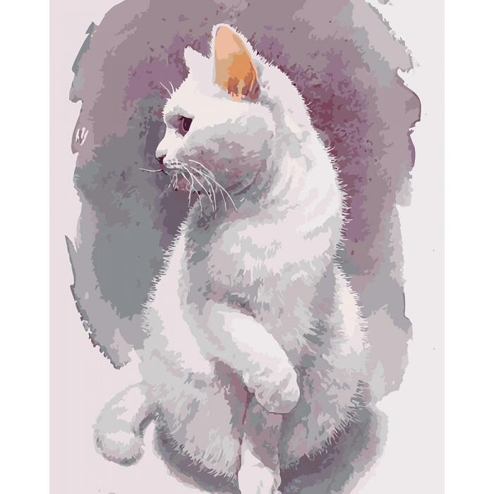 KHO4181 Ніжний кіт. Ideyka. Картина за номерами (Ідейка КНО4181)